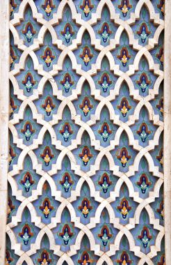 Ayrıntı mozaik duvar Hassan Ii camide, Casablanca, Morocco