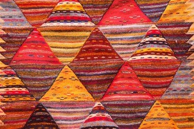 Texture of berber traditional wool carpet, Morocco, Africa clipart