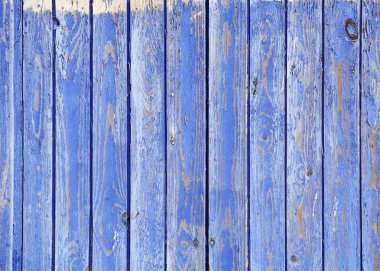 Mavi renk kırık boya ile eski ahşap