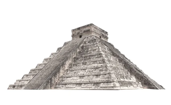 Forntida Maya pyramid (Kukulcan tempel), Chichen Itza, Yucatan, — Stockfoto