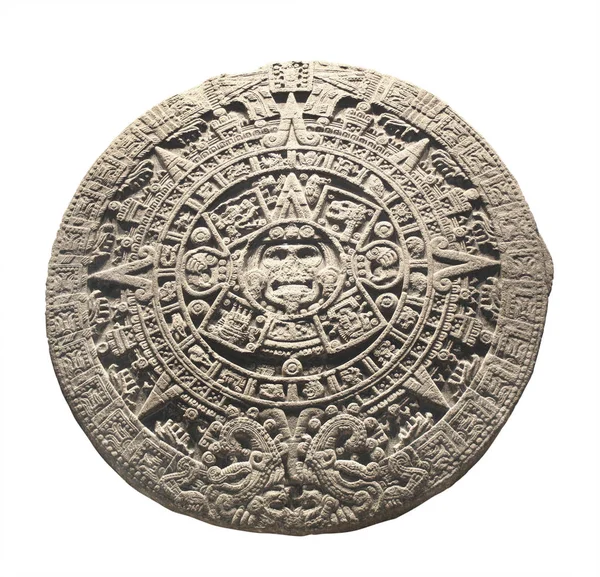 Antiguo calendario azteca de piedra — Foto de Stock