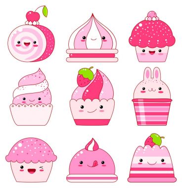 Jöle, dondurma, şekerleme, berr ile cupcakes topluluğu