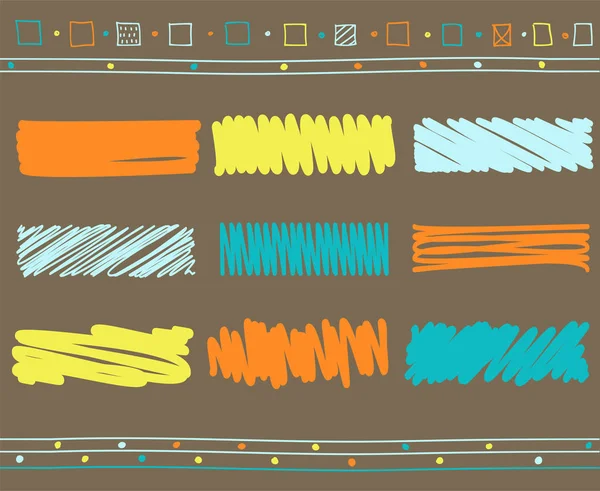 Conjunto de vetores de elementos de scribble —  Vetores de Stock