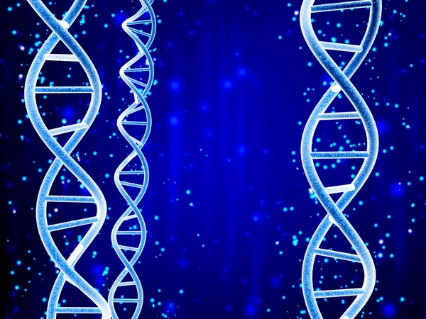 DNA structure on abstract blue background — Stock Photo, Image