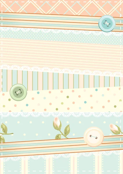 Retro vector background in shabby chic style — Stock Vector