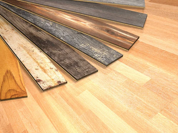 New planks of oak parquet — Stock Photo, Image