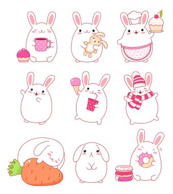 Sevimli tavşanlar topluluğu