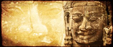 Kağıt doku ve landmark Kamboçya Grunge arka plan