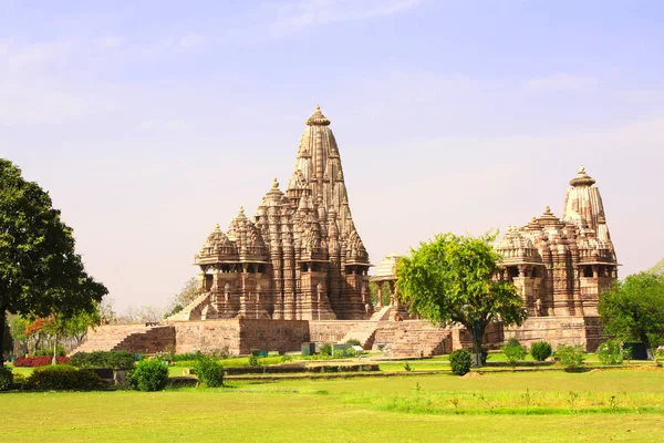 Antiguo templo, templos occidentales en Khajuraho, India . — Foto de Stock