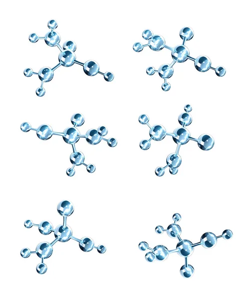 Conjunto de estrutura molecular abstrata — Fotografia de Stock