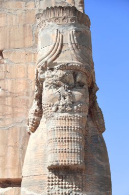 İran 'ın Persepolis kentindeki tüm ulusların kapılarının ayrıntıları