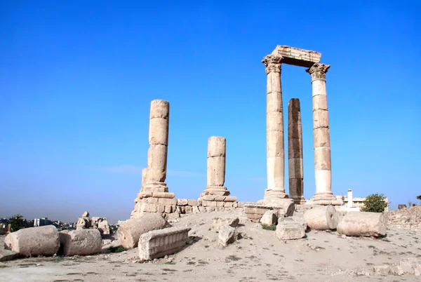 Świątynia Herkulesa w Amman Citadel, Amman, Jordania — Zdjęcie stockowe