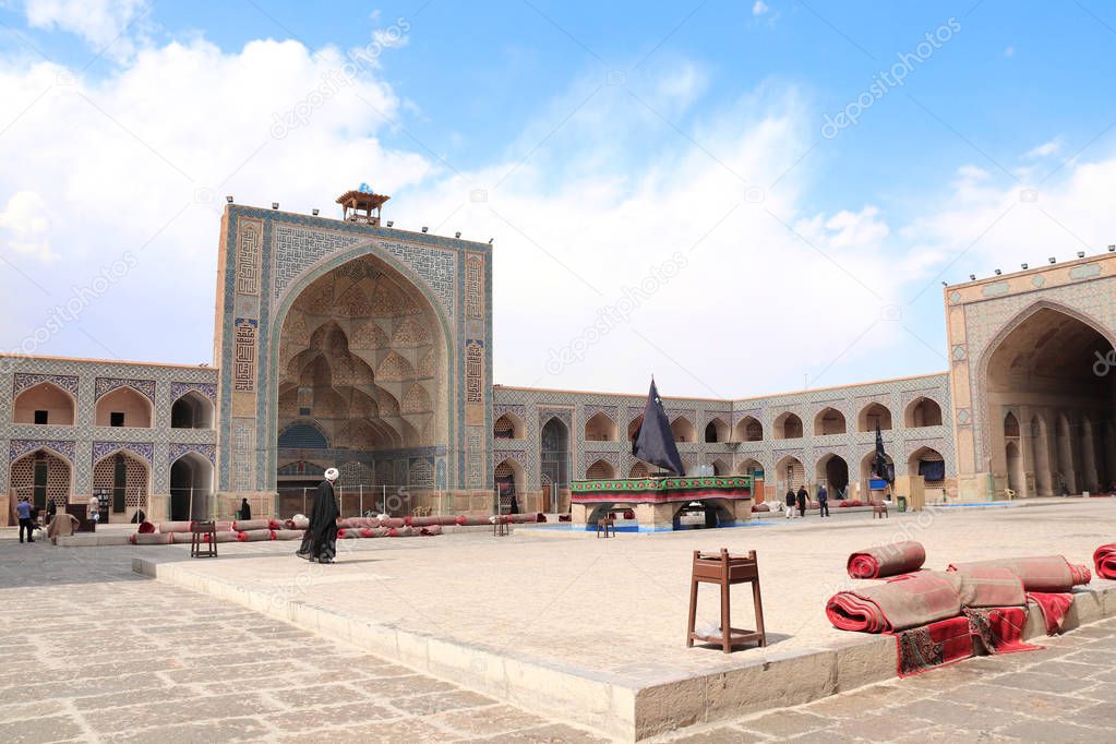 Courtyard of Masjid-e Jameh Mosque, Isfahan, Iran