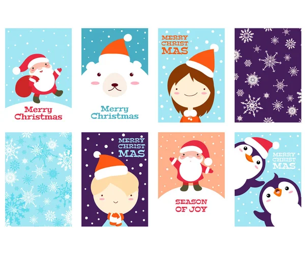 Set of Christmas gift tag — Stock Vector