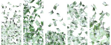 Avro banknotlu bir pankart seti