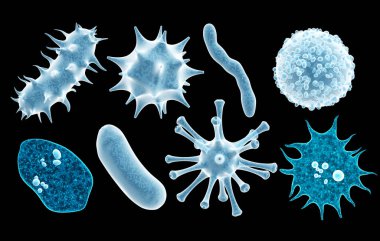 Virüs, mikrop ve bakteri seti