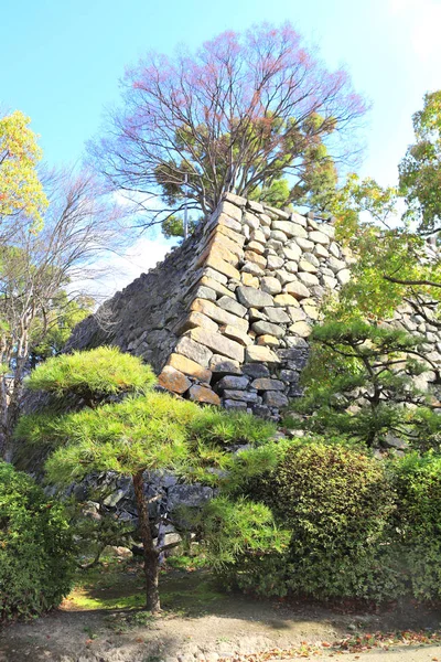 Muro della fortezza del castello di Okayama, Okayama, Giappone — Foto Stock