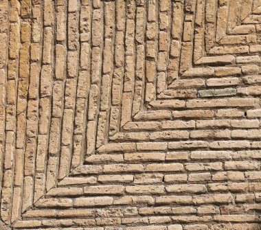 Eski tuğla duvarın dokusu 