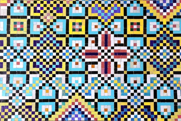 Detail of traditional persian mosaic wall, Iran