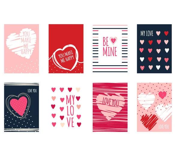 Set de banners para el día de San Valentín — Vector de stock