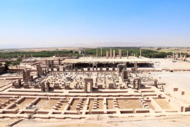 Antik Persepolis, İran 'da hava manzarası