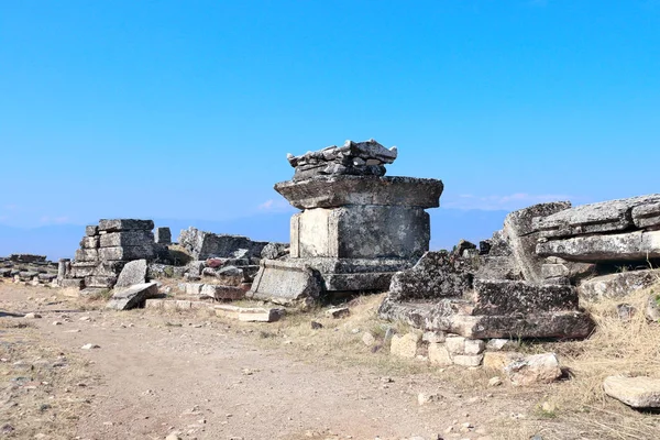 Tombes antiques dans la nécropole, Hierapolis, Pamukkale, Turquie — Photo