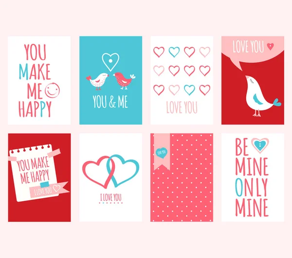 Set de banners para el día de San Valentín — Vector de stock