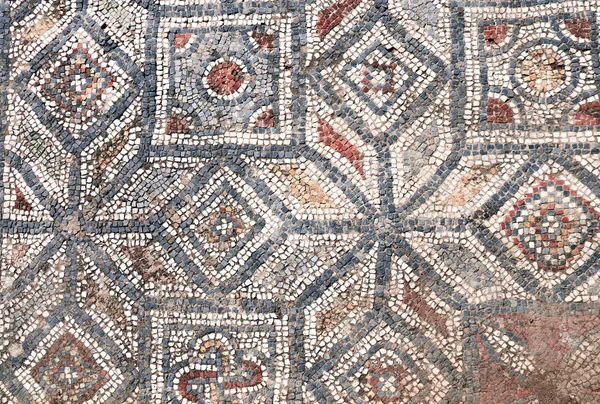 Mosaïques anciennes de tuiles de pierre naturelle à Ephèse, Turquie — Photo