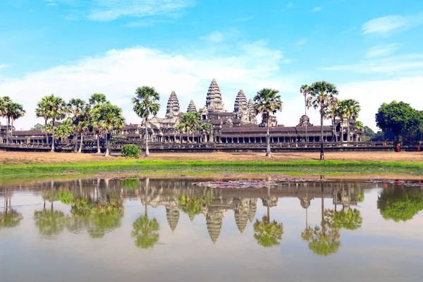 Famoso Complexo Antigo Templo Khmer Angkor Wat Angkor Thom Siem — Fotografia de Stock