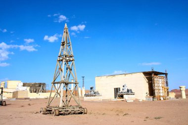 Ouarzazate, Fas - 11 Ekim 2017: Atlas Film Stüdyolarındaki antik Mısır tapınağının kopyası