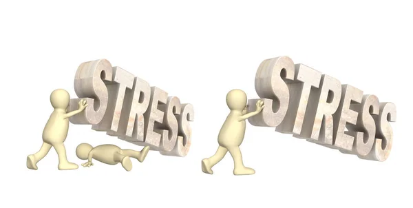 Concept Help Stress Stressed Frustrated Man Crushed Stone Word Stress — Stock Photo, Image