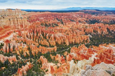 Kırmızı kumtaşı hoodoos Bryce Canyon Milli Parkı'nda Utah, ABD