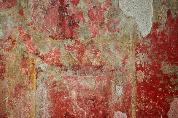 Pinturas antigas de parede a cores (afrescos) em Pompeia, Itália — Fotografia de Stock