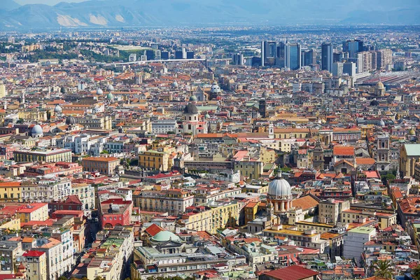 Vista panorâmica aérea de Nápoles, sul da Itália — Fotografia de Stock