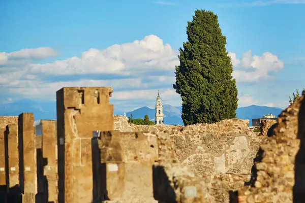 Ősi romjai Pompeji, Dél-Olaszországban — Stock Fotó