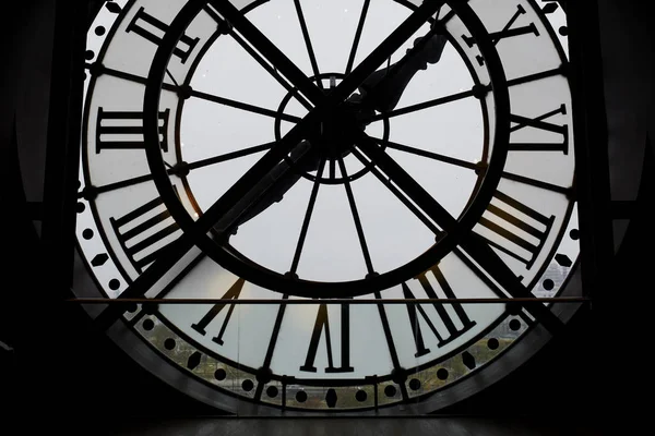 Large backlit clock in the Orsay Museum, Paris — Stock Photo, Image