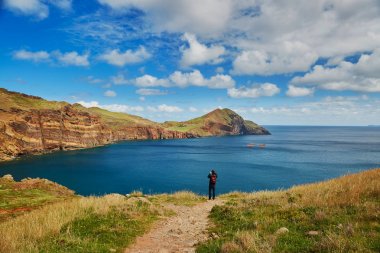 Manzara Ponta de Sao Lourenco Doğu sahil Madeira Adası, Portekiz