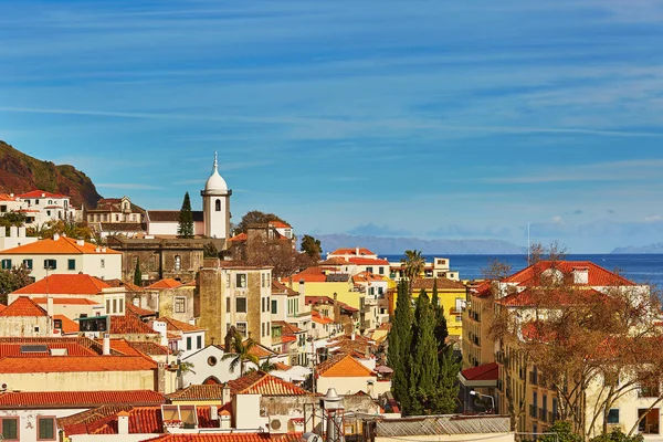 Légi festői kilátás nyílik Funchal, Madeira-sziget, Portugália — Stock Fotó