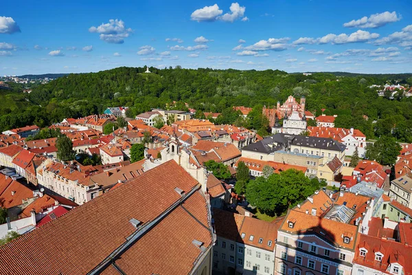 Piękna panorama starego miasta w Wilnie, Litwa — Zdjęcie stockowe