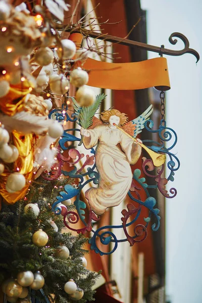 Decoração de anjo de Natal em Strasbourg — Fotografia de Stock