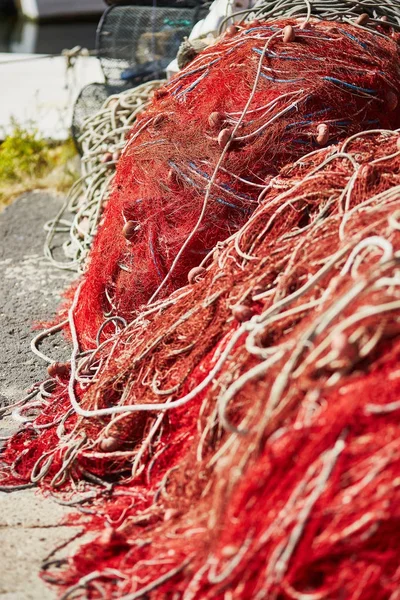 红鱼网在 Bosa, 撒丁岛 — 图库照片