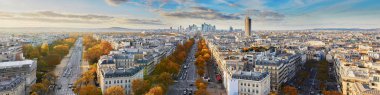 Hava panoramik cityscape görünümü Paris, Fransa