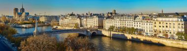 Hava panoramik cityscape görünümü Paris, Fransa