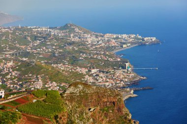 Tipik Madeira manzara havadan görünümü