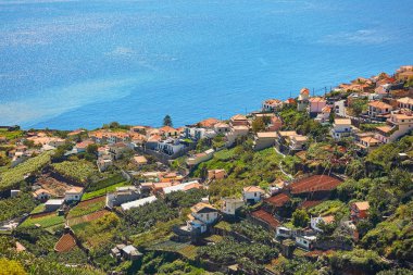 Tipik Madeira manzara havadan görünümü