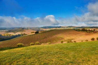 Peyzaj San Quirico d'Orcia, Toskana, İtalya