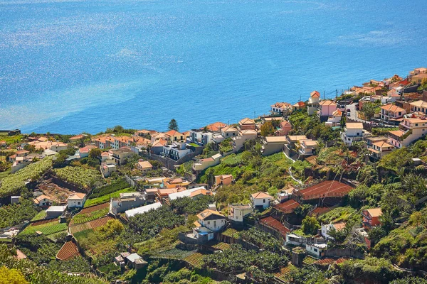 Vista aérea da paisagem típica da Madeira — Fotografia de Stock