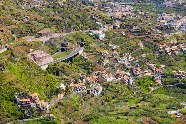 Flygfoto över typiska Madeira landskapet — Stockfoto