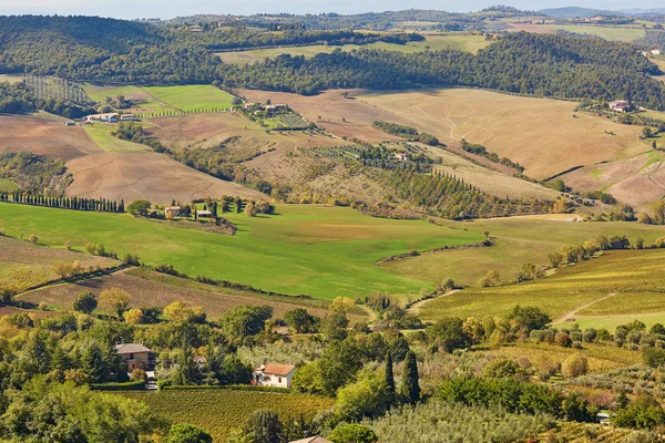 Quirico 瓦道尔, 托斯卡纳, 意大利的景观 — 图库照片