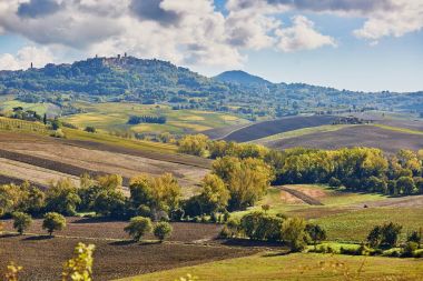 Peyzaj San Quirico d'Orcia, Toskana, İtalya